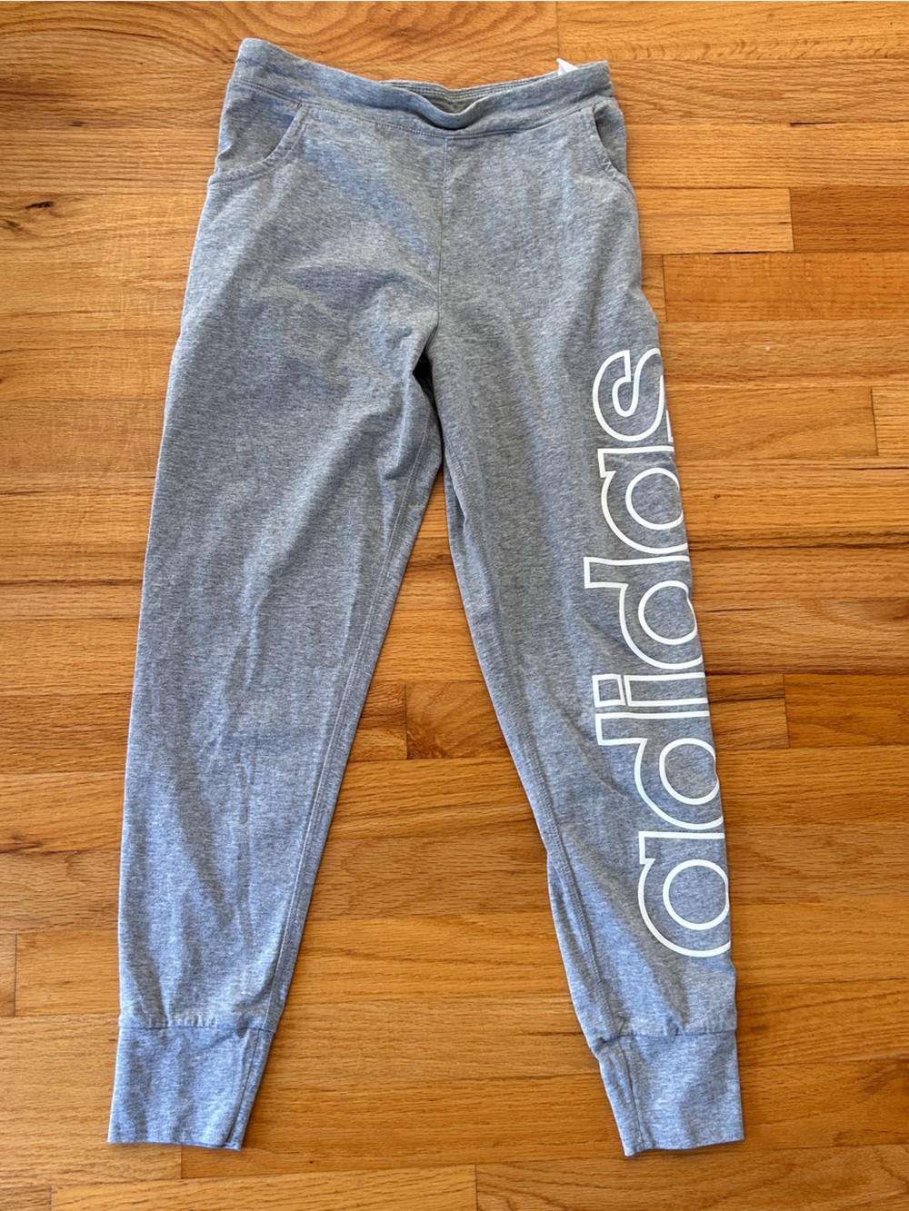 adidas Grey Logo Jogger Pants for Kids
